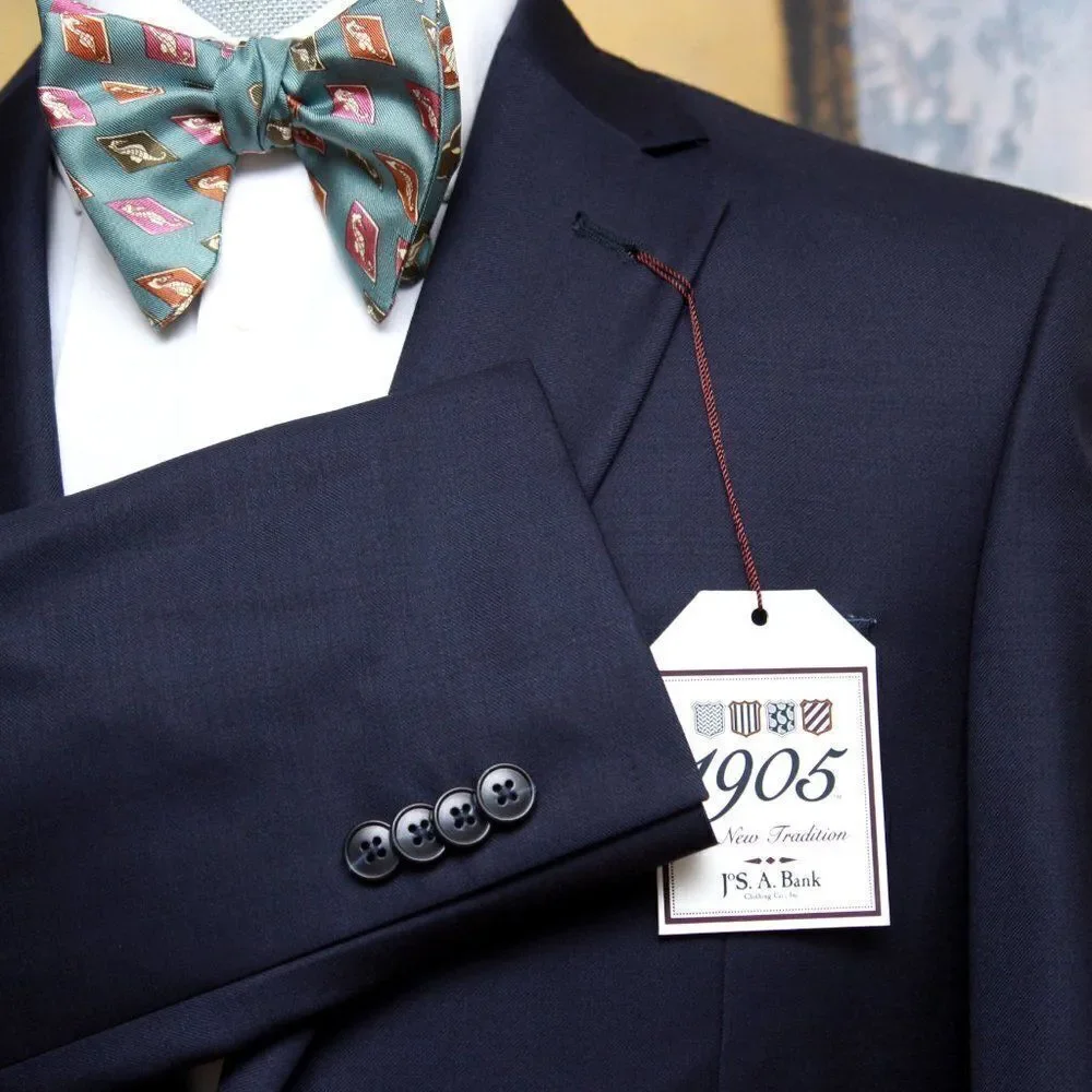 37/38R Jos A Bank 1905 Navy Sportcoat Blazer Custom‎ Made C080661